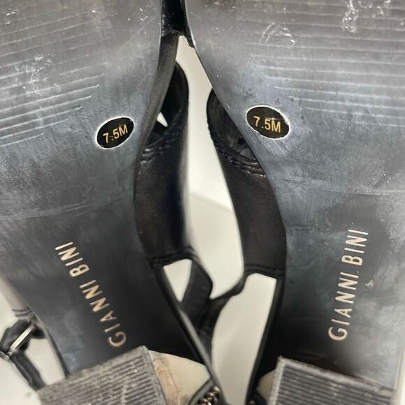 Studded Leather Slingback Platform Heels 7.5 - Picture 9 of 13